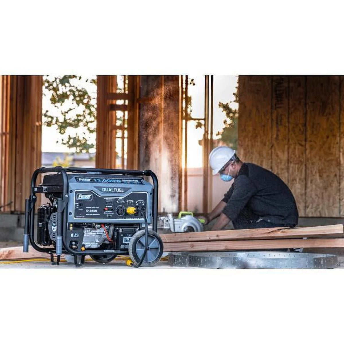 12,000W Dual Fuel Portable Generator with Electric Start D37751