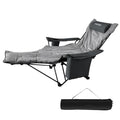 Reclining Camping Chair with Foot Rest Folding Lounger H205