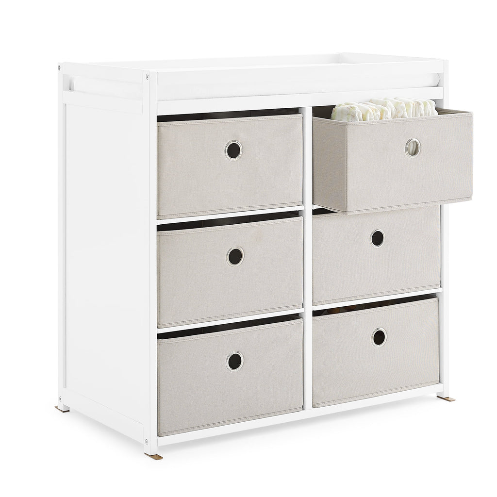 Changing Table with Fabric Bins B72976