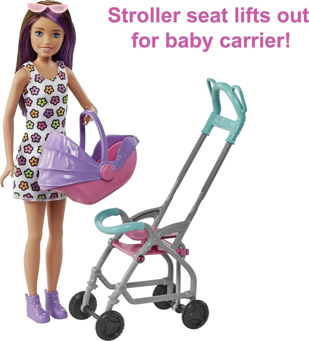 Stroller Playset with Dolls and 5 Accessories R606
