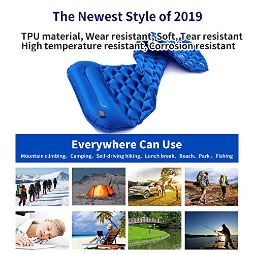 Inflatable Camping Sleeping Pad with Pillow L557