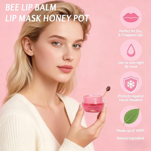 4 PCS Honey Lip Balm Lip Mask W70093