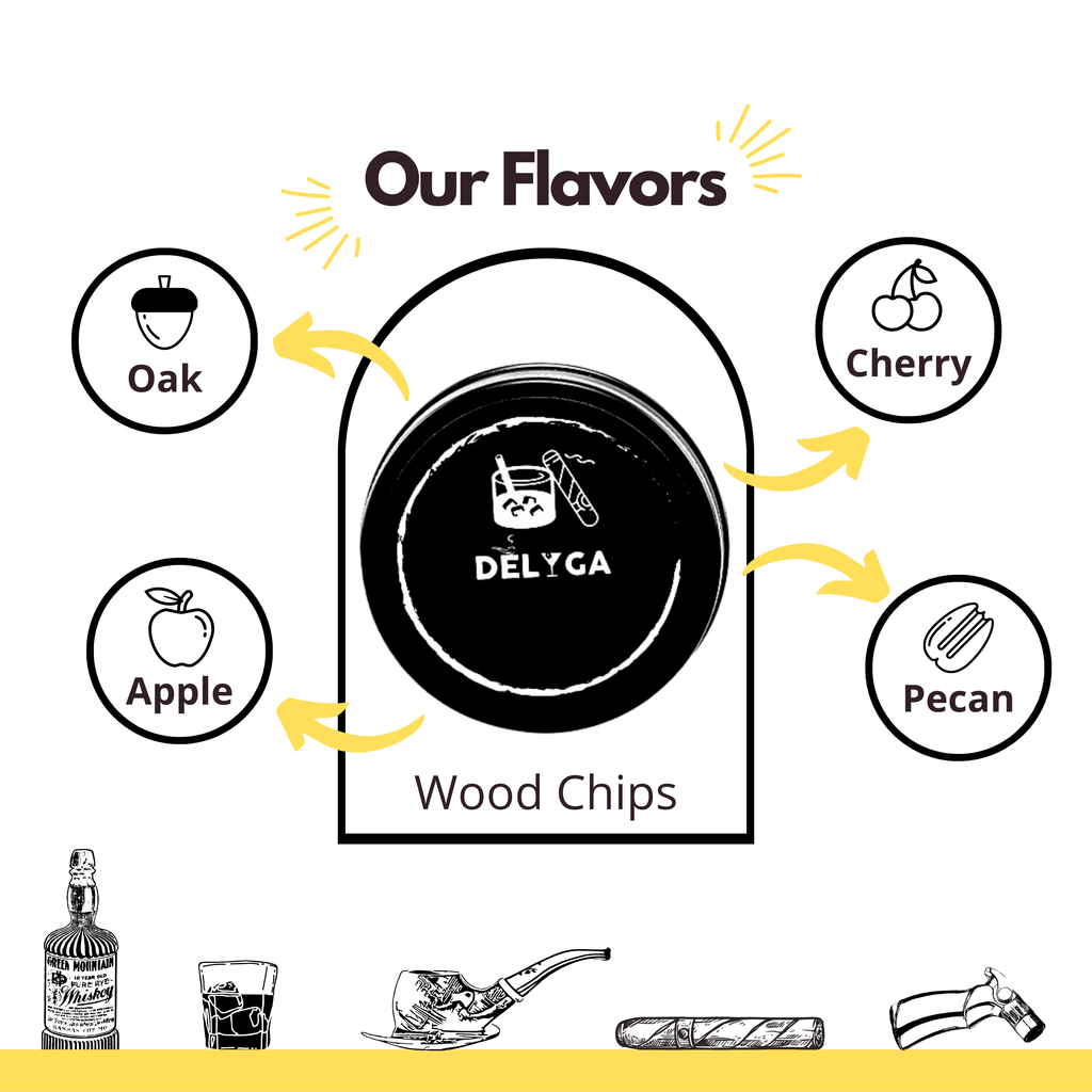 Cocktail Smoker Kit with Torch, 4 Wood Chips Flavors P286425