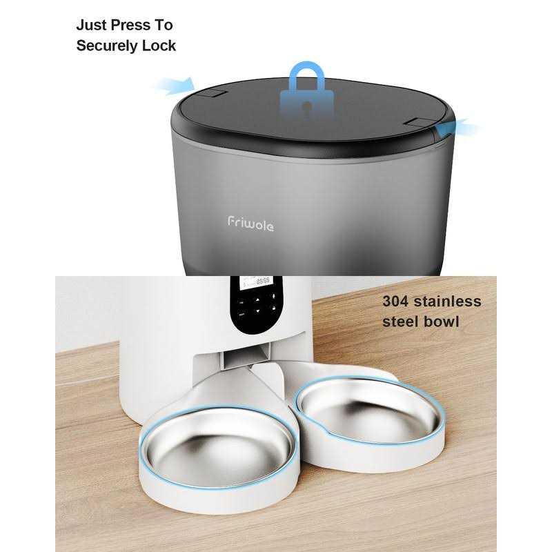 6L Automatic Cat Feeder with Double Bowls V4988