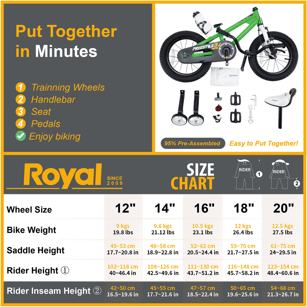 Kids Bike 12 14 16 18 20 Inch Bicycle Q59584