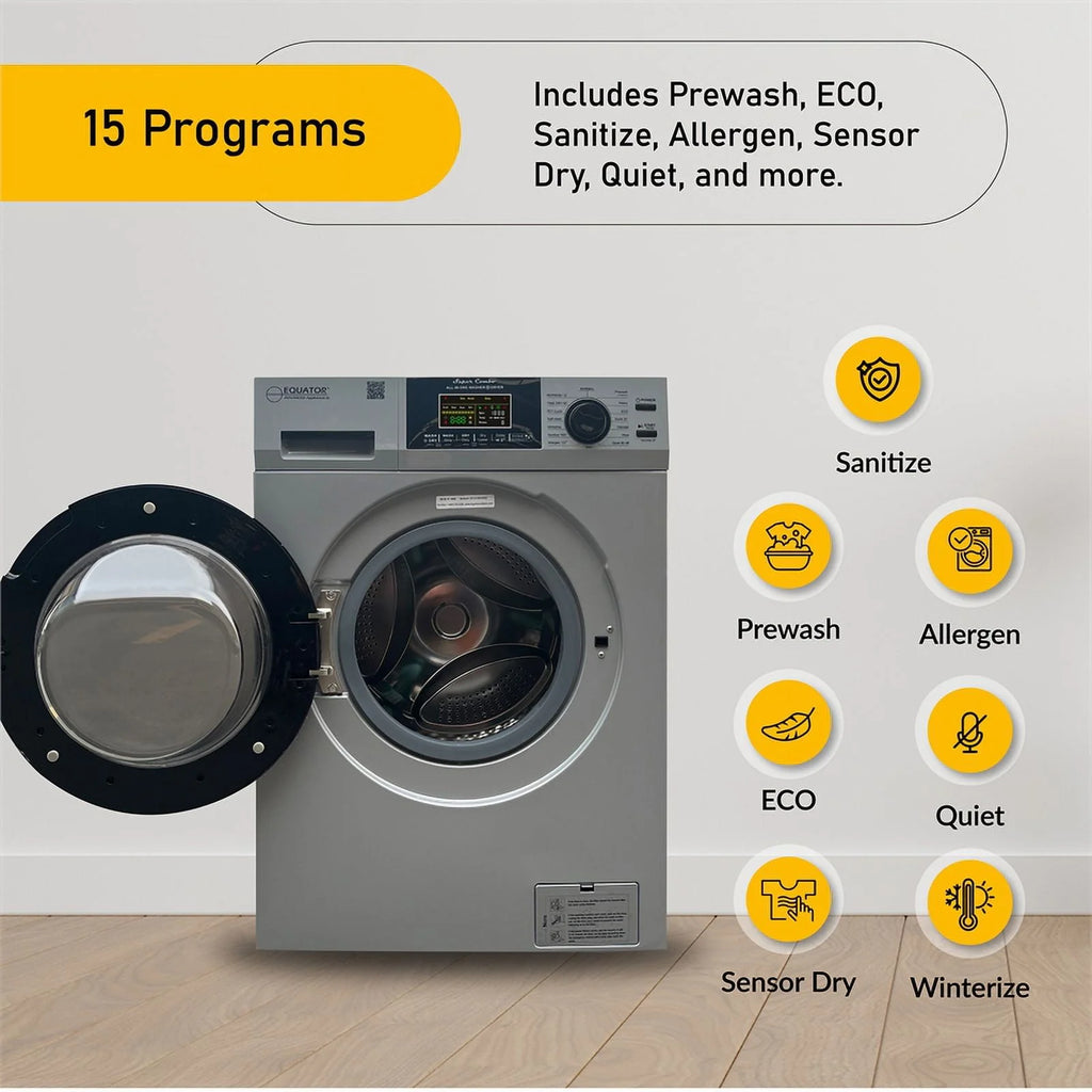 Compact 110V Vented/Ventless 15 lbs Washer Dryer A556