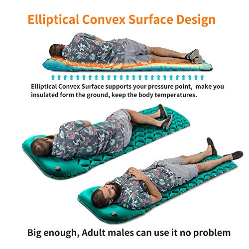 Inflatable Camping Sleeping Pad with Pillow L557