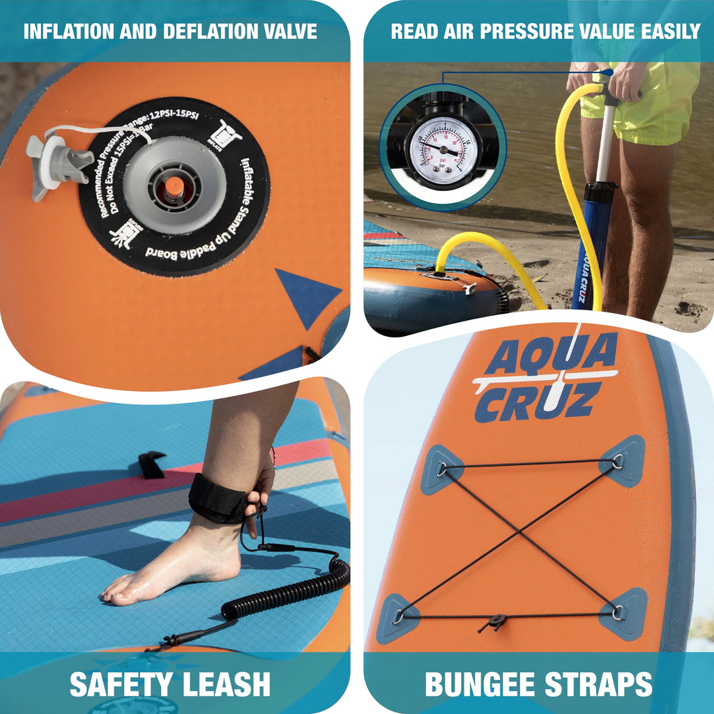 9 ft. Inflatable Stand Up Paddle Board Set with Accessories D390468