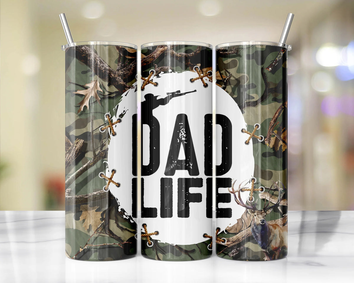 20 Oz Camo Tumbler with Lid and Straw B874670