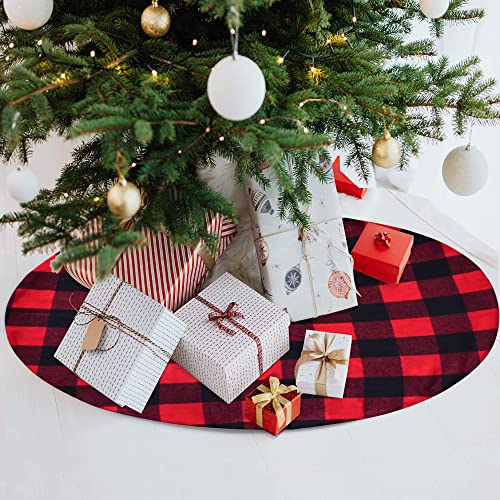 Christmas Tree Skirt 48Inch Buffalo Plaid U44500