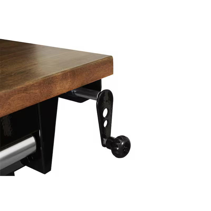 52 in. W Steel 1-Drawer Adjustable Height Workbench with Wood Top V100145