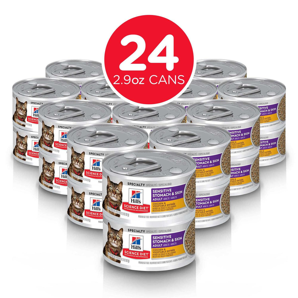 Chicken & Vegetable Entrée Canned Cat Food, 2.9-oz can, case of 24 P335