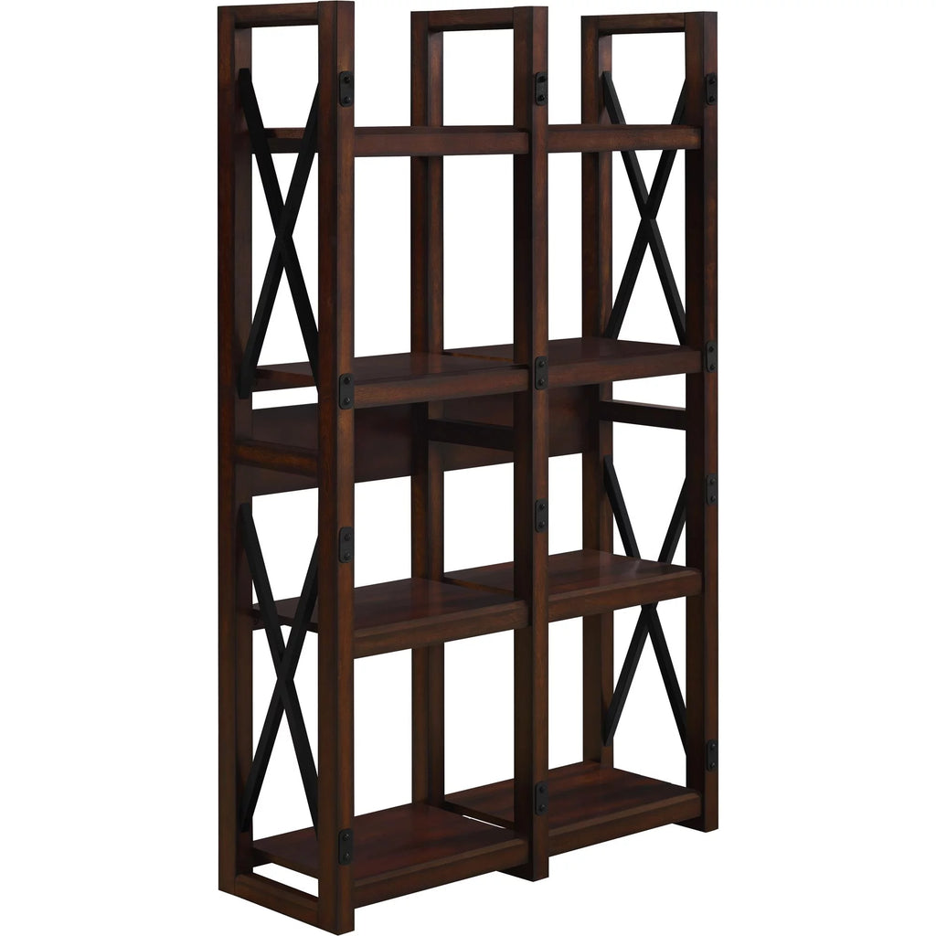 Espresso Wood Veneer Bookcase/Room Divider T184232