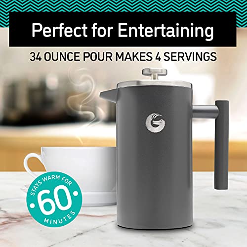 34oz Double Insulated Stainless Steel French Press H179167