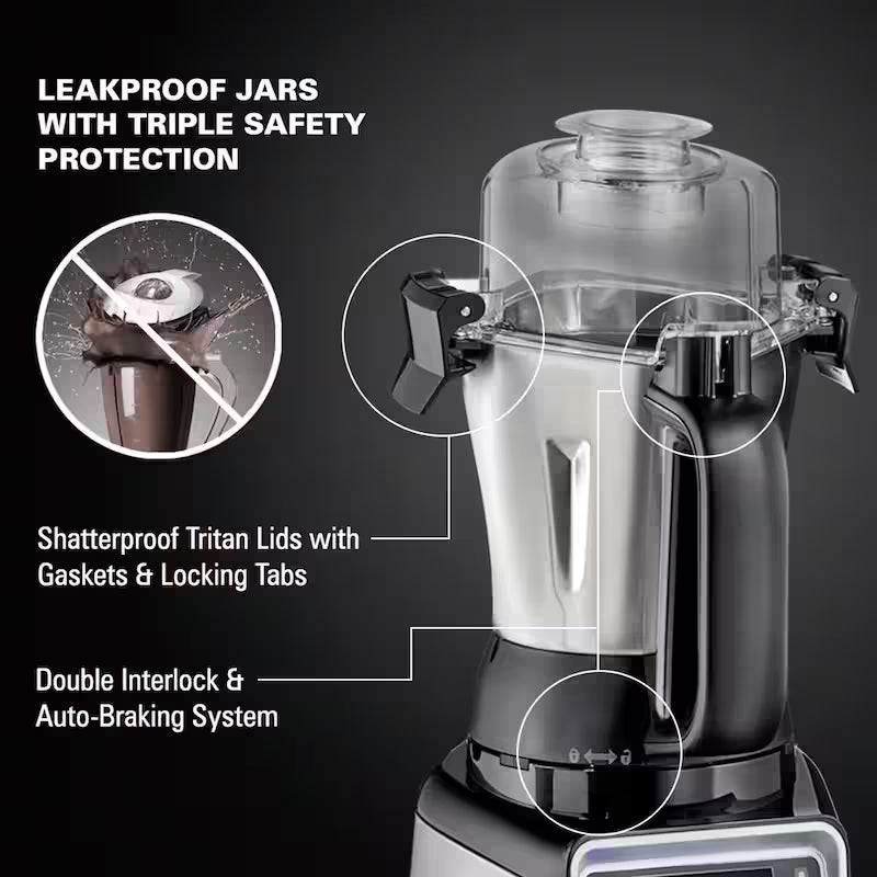 13-Speed Stainless Steel Countertop Blender with 3 Jars O150911