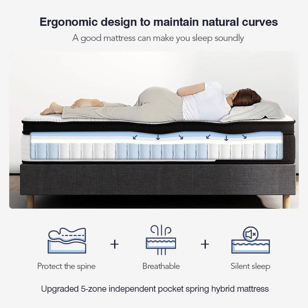 Queen Size Firm 10-Inch Hybrid Mattress R613168