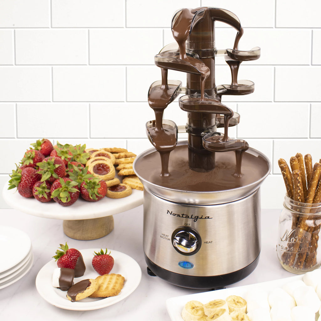 4-Tier Stainless Steel Chocolate Fondue Fountain X619