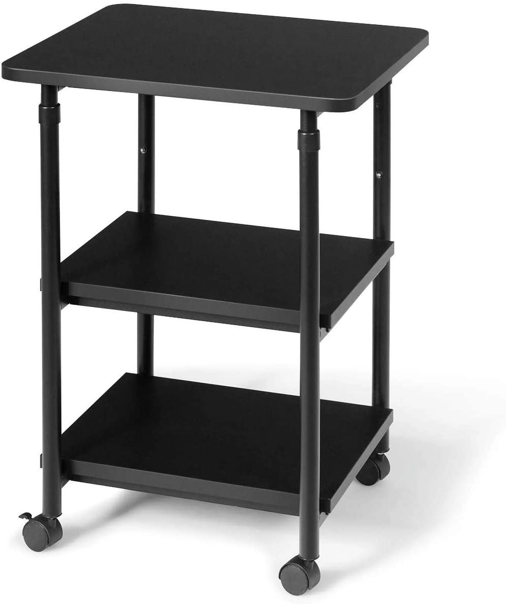 3-Tier Adjustable Rolling Printer Stand with 2 Storage Shelves F11245