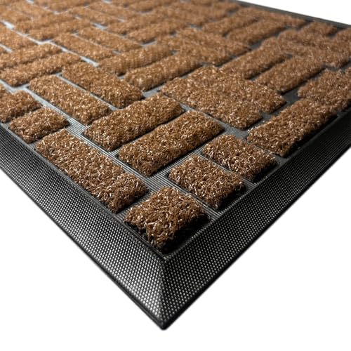 Yellow 36x17 Inches Non-Slip Low-Profile Front Door Mat L95513