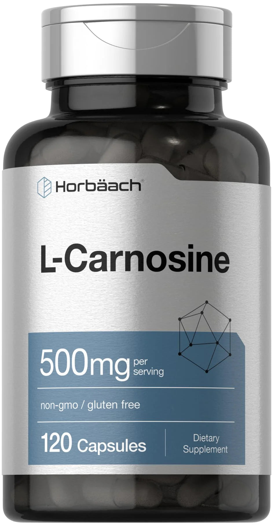 L-Carnosine 500mg 120 Capsule Supplement Non-GMO Gluten Free N6385