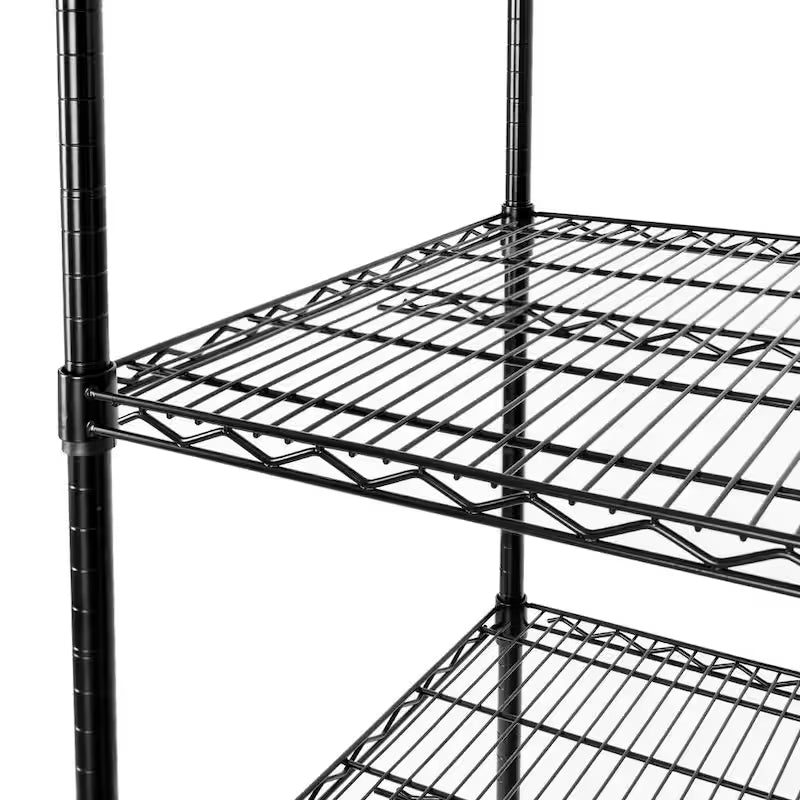 Black 5-Tier Steel Wire Shelving Z269189