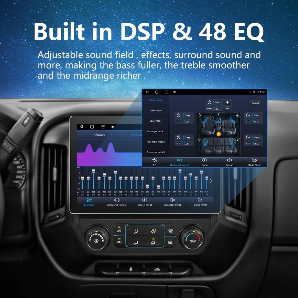 13.1 inch Touch Screen Car Radio Stereo with Wireless CarPlay Android Auto U6255