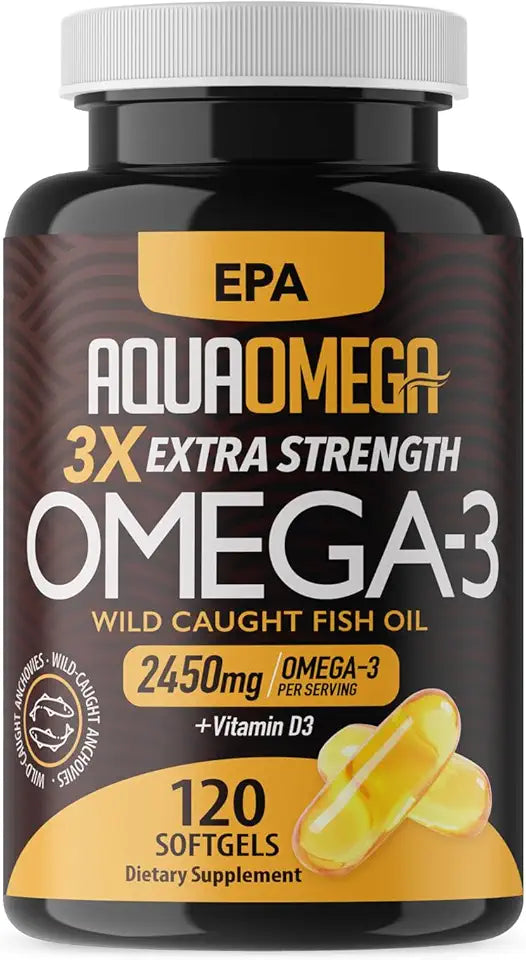 Omega 3 Fish Oil Supplements 120 Softgels V725