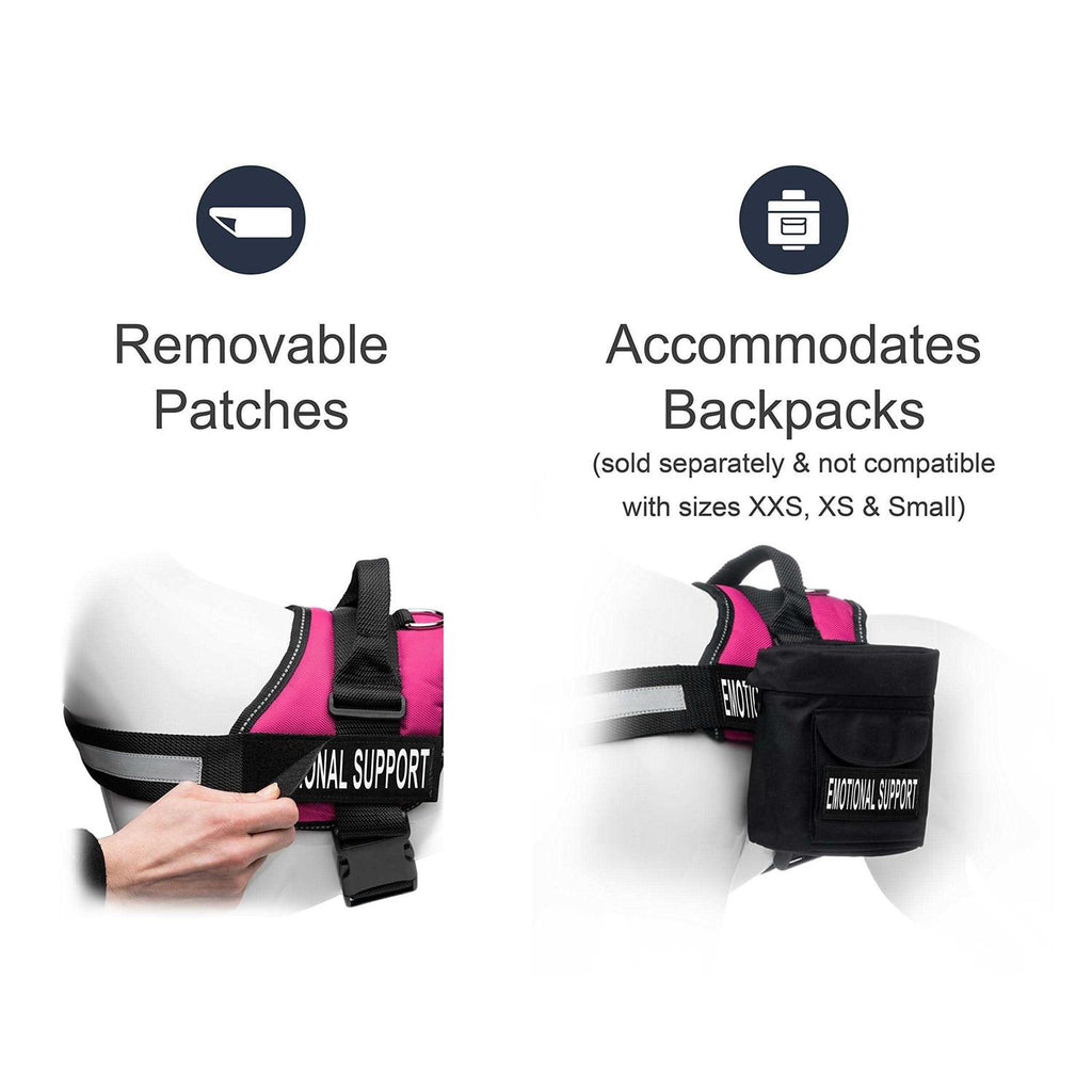 Emotional Support Dog Vest Harness with Reflective Straps and Matching Leash Set E4295