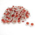 Red 3 Ports Wire Butt Splice Connector Pack of 100 U7365