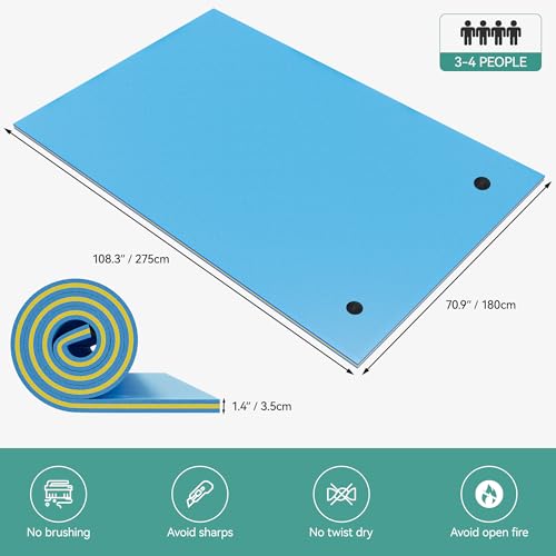 9' 12' Blue Lily Pad Floating Mat D718149