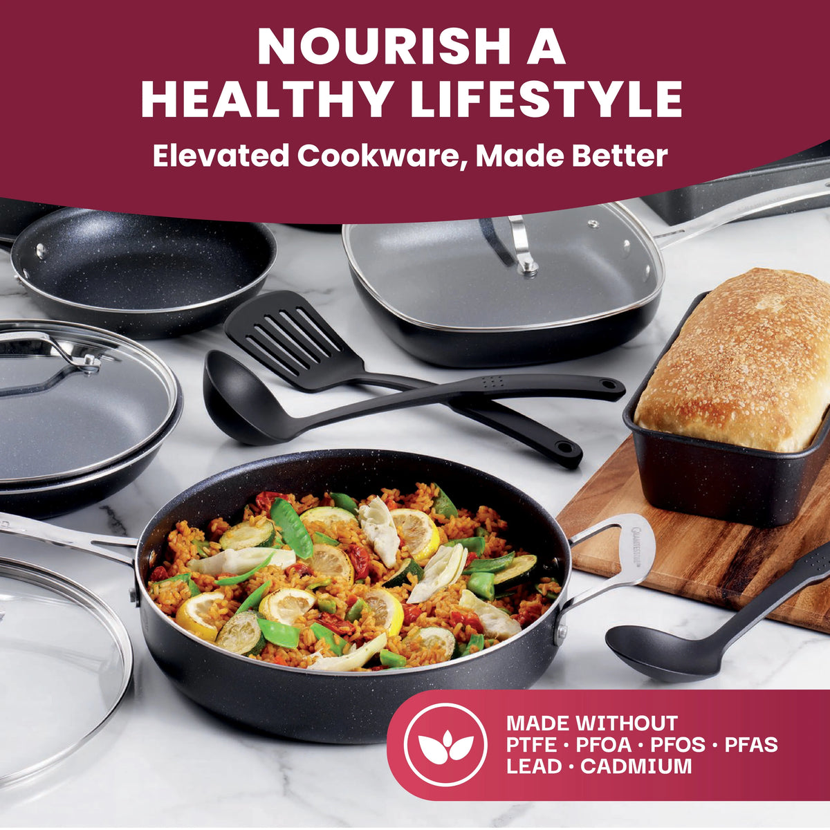 20 Piece Nonstick Blue Cookware Bakeware Set M11794