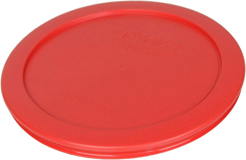 4-Cup Red Plastic Food Storage Lid 6 Pack Z52849