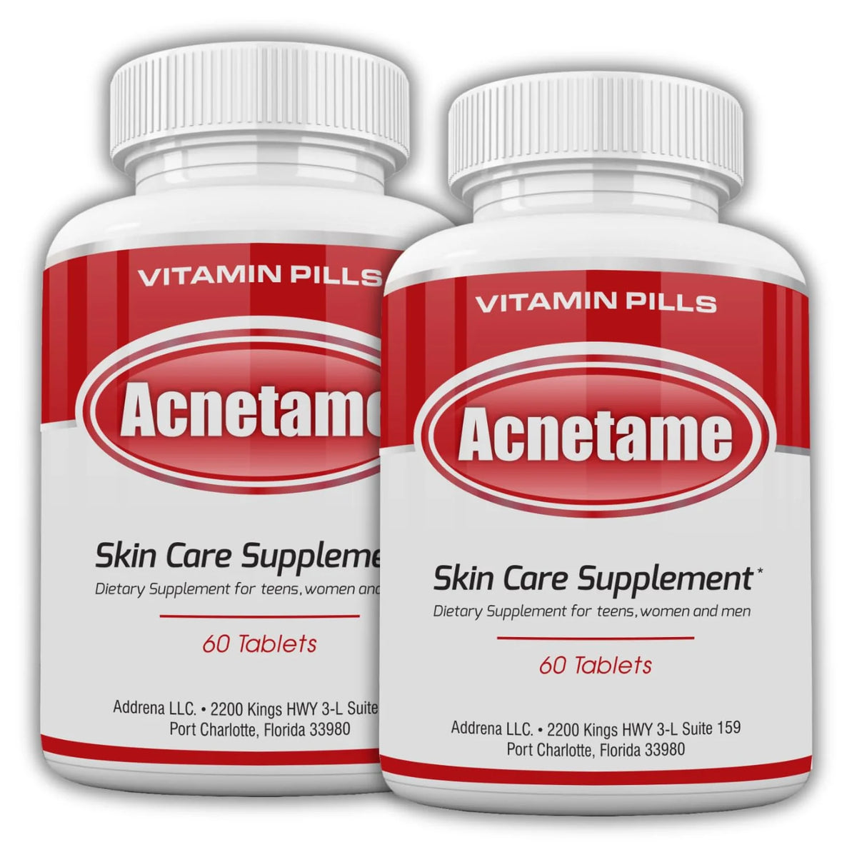 Acne Pills 2 Pack 120 Pills Vitamin Supplements O178602