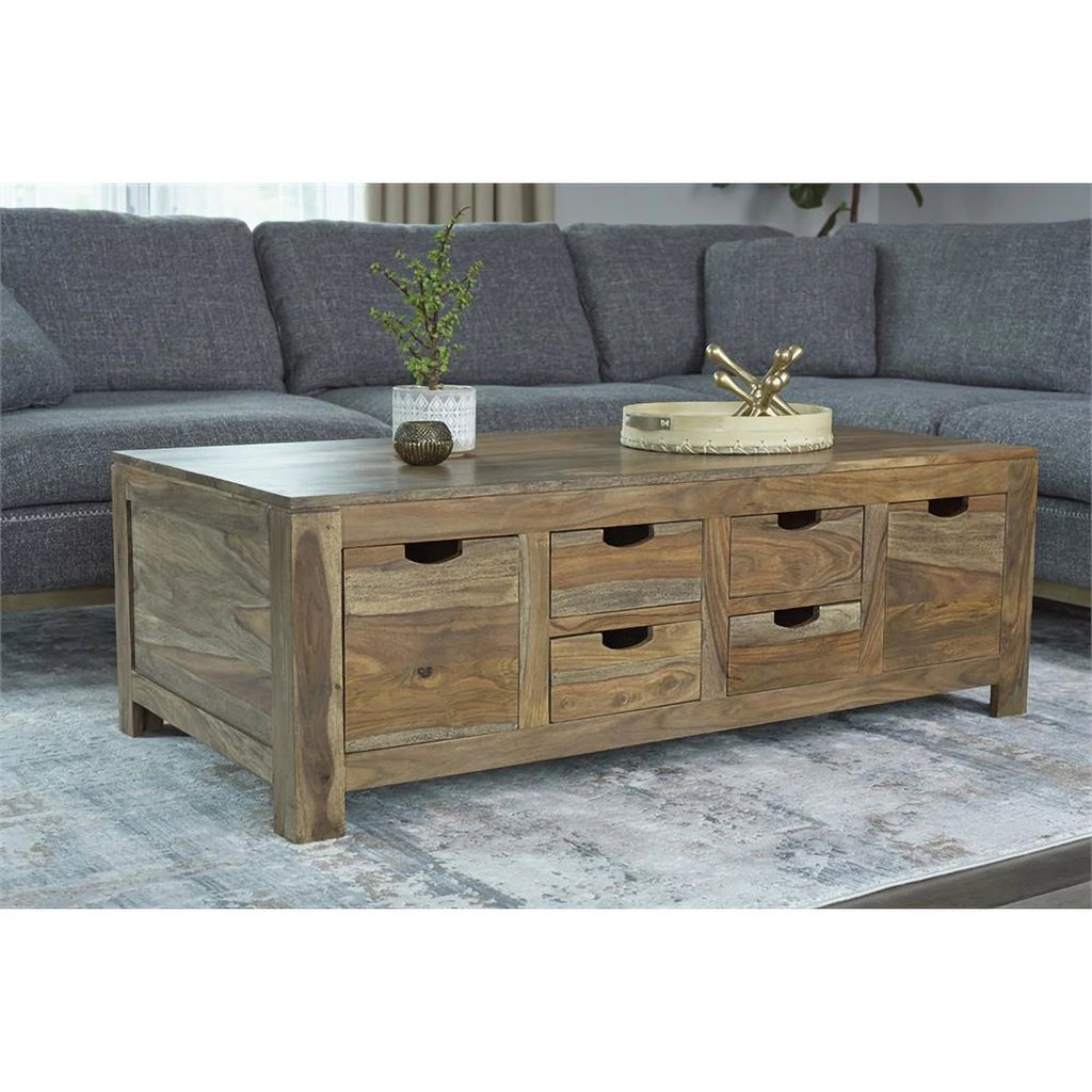Wood 6-drawer Storage Coffee Table I598