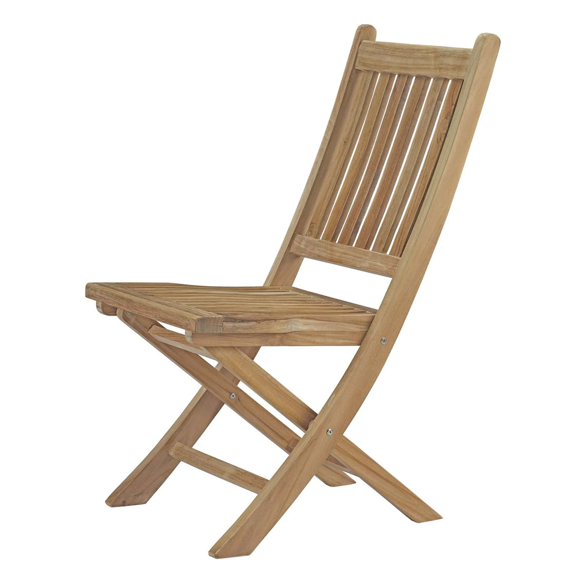 Outdoor Patio Side Dining Chair and Table Set, Wood, Natural S86330
