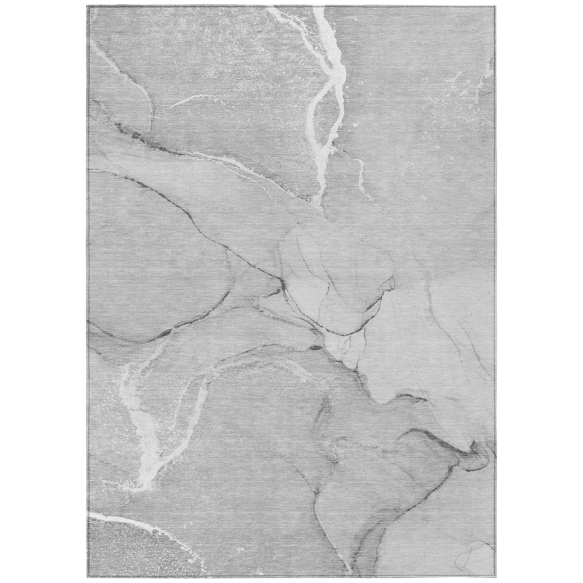 Gray 9' x 12' Indoor Outdoor Area Rug T875973