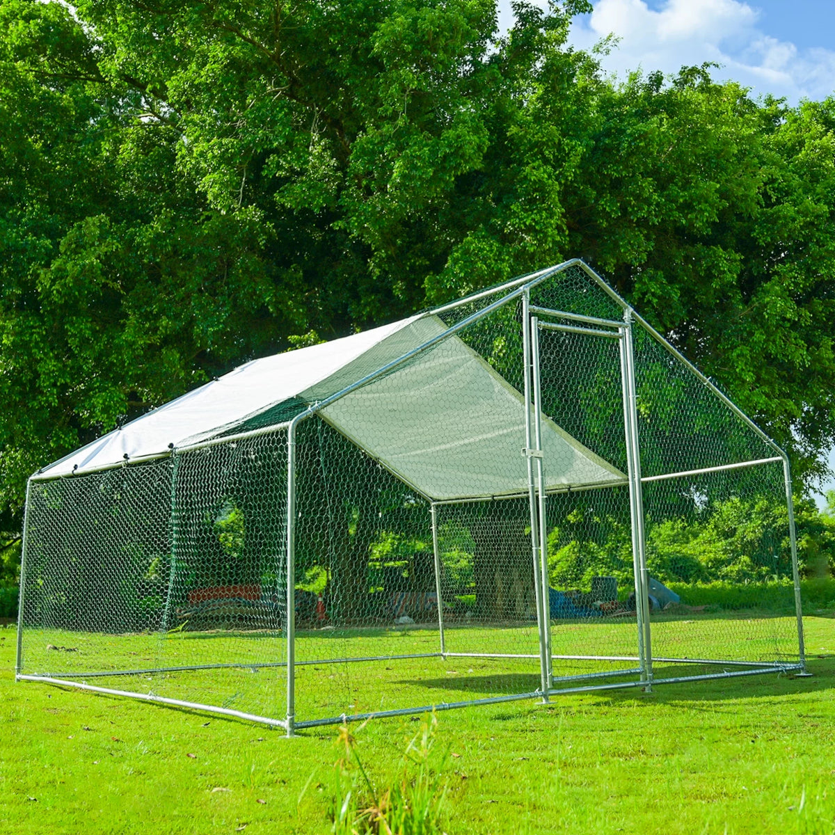 Extra Large Metal Chicken Coop 10 x 10ft M85144