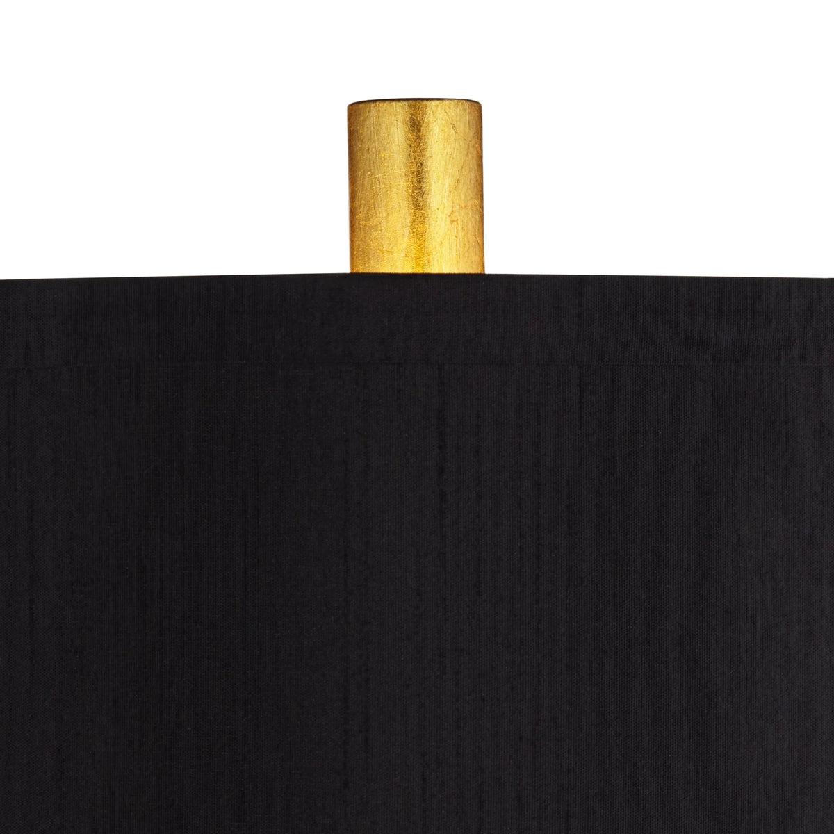 32" Tall Modern End Table Lamps Set of 2 Gold Leaf Black Shade G257
