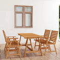 5 Piece Acacia Wood Patio Dining Set A209746