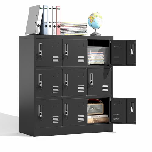 9 Door Metal Storage Locker with Locks R678