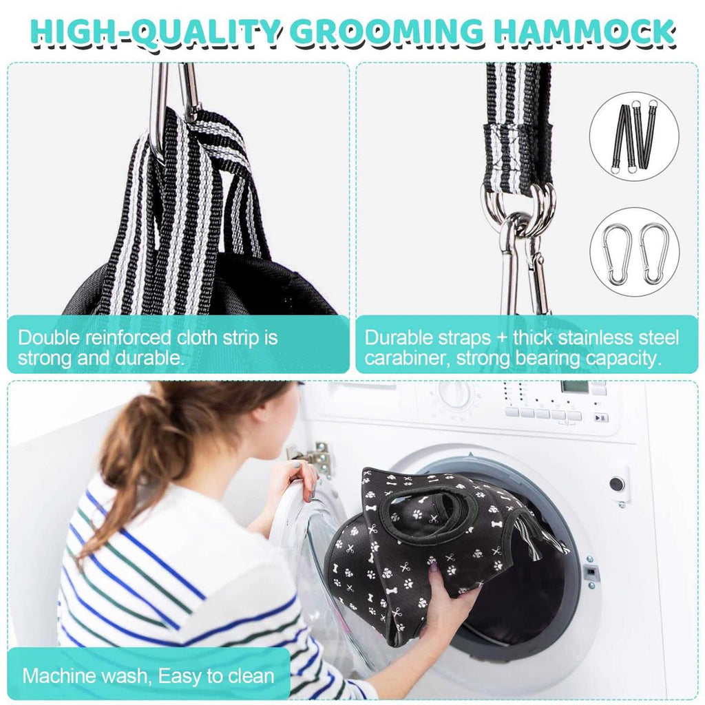Pet Grooming Hammock Harness with Nail Clippers Trimmer Nail File K8525