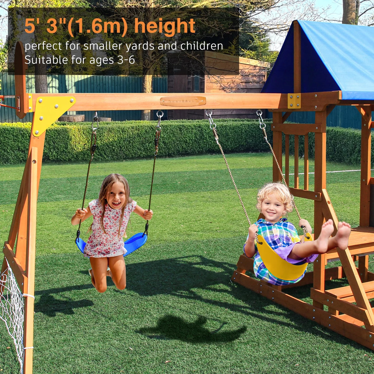 Wooden Swing Set Kids Playground Set B5903