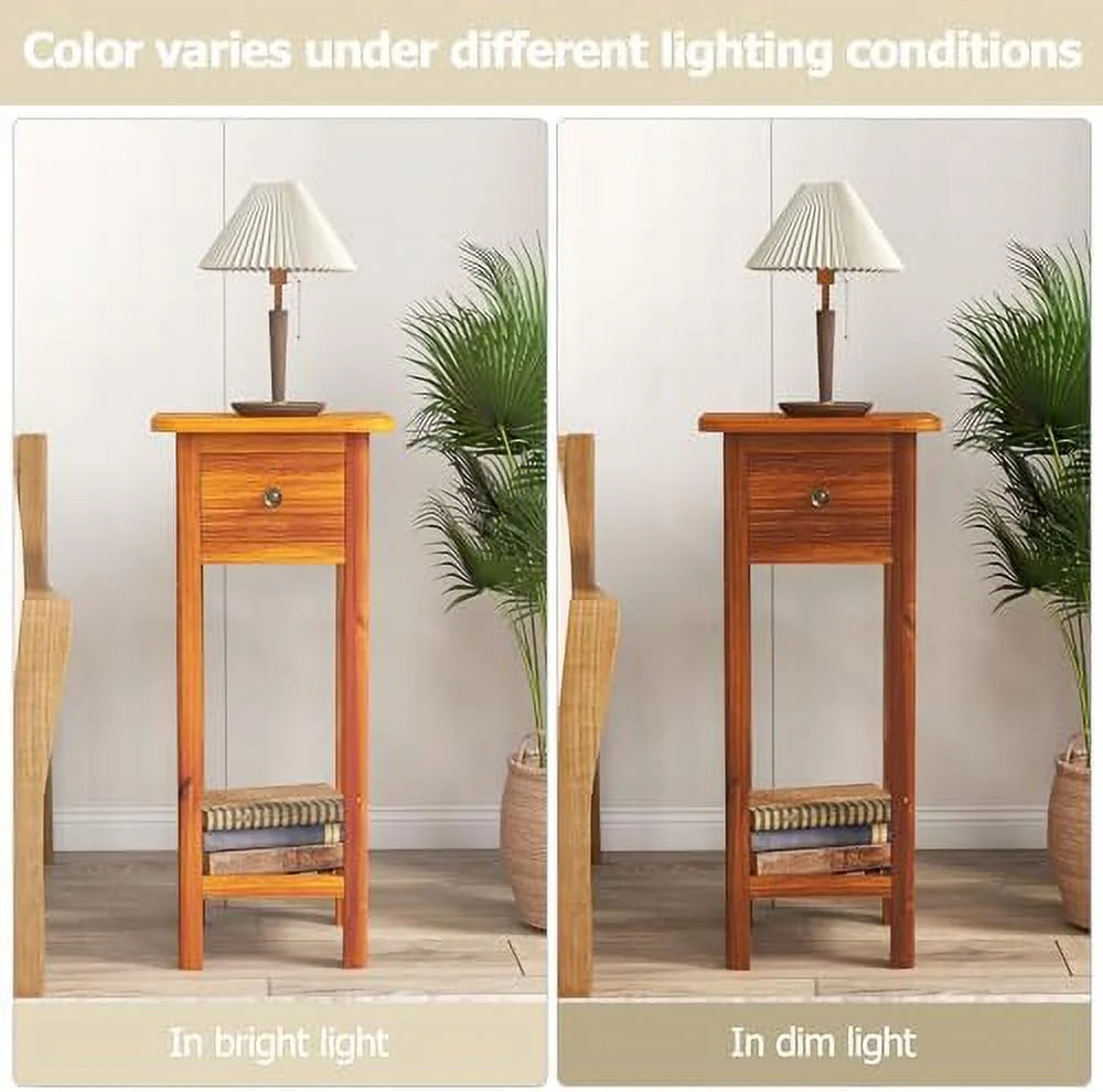 Narrow End Table with Drawer W960986