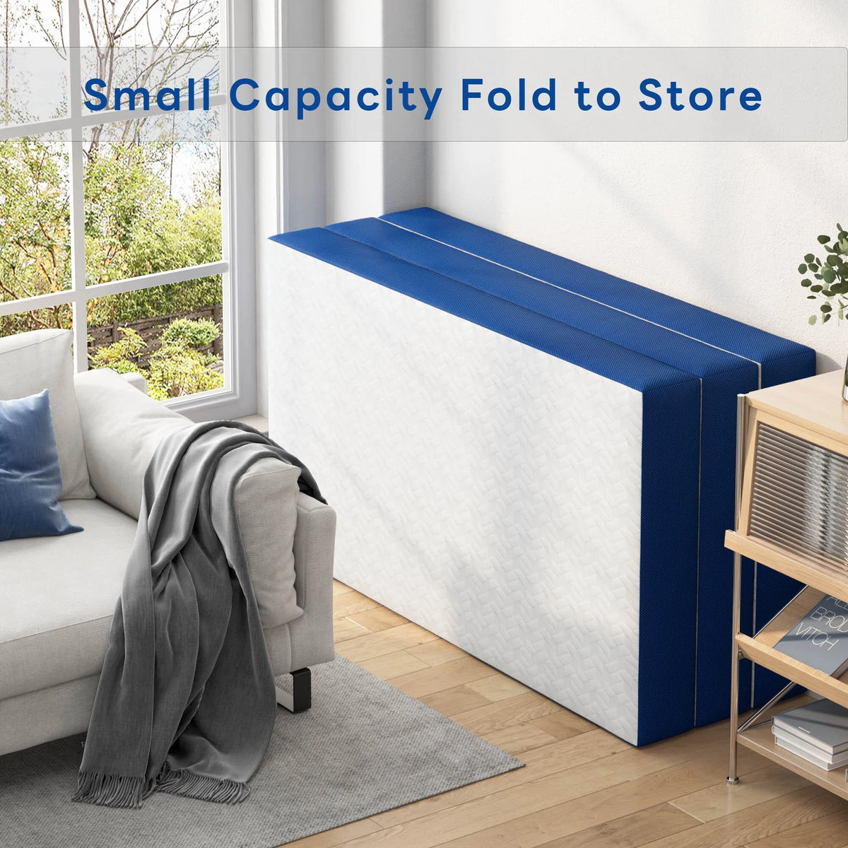 Twin Size Memory Foam Tri-Fold Mattress L9953