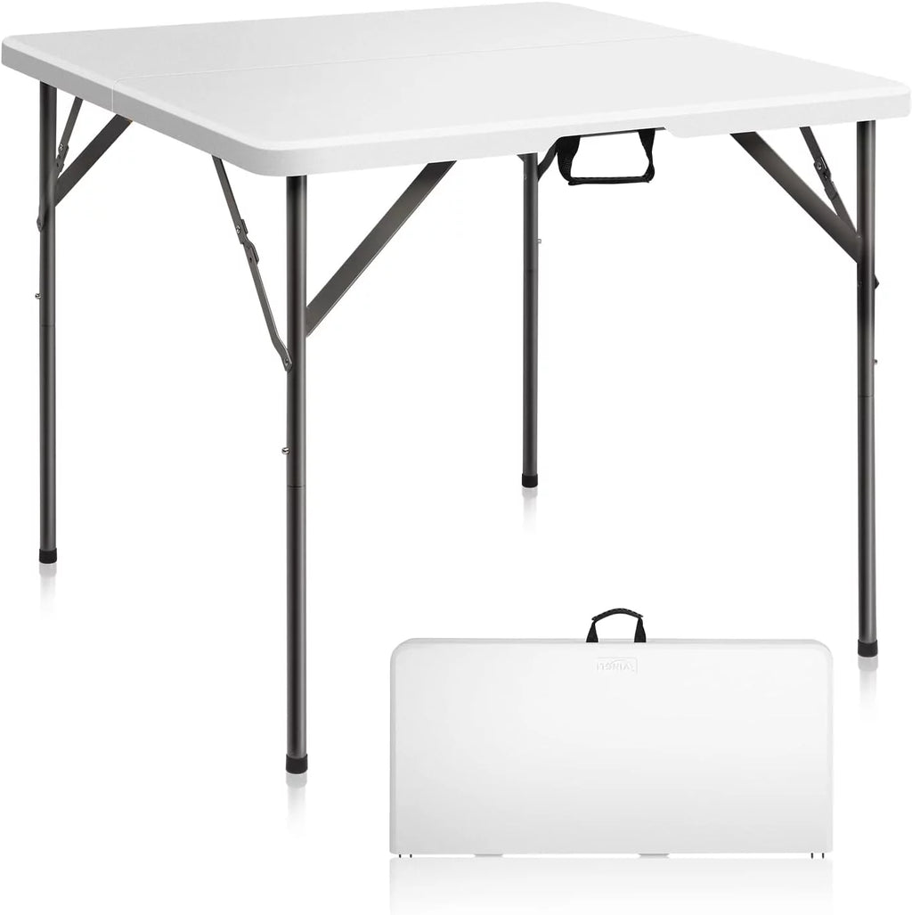 34" White Granite Bi-Folding Plastic Table C10679