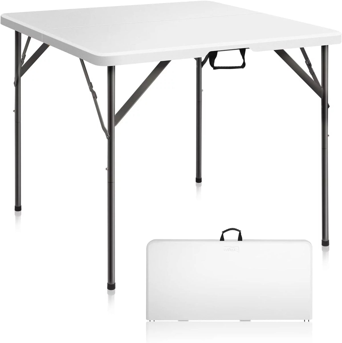 34" White Granite Bi-Folding Plastic Table C10679