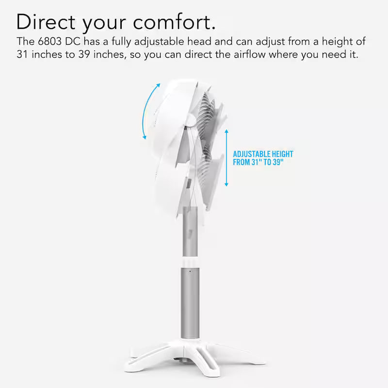 White Variable Speeds Pedestal Fan with Remote Control X948